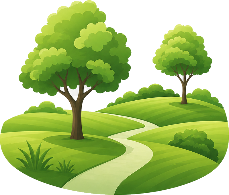 Large green area