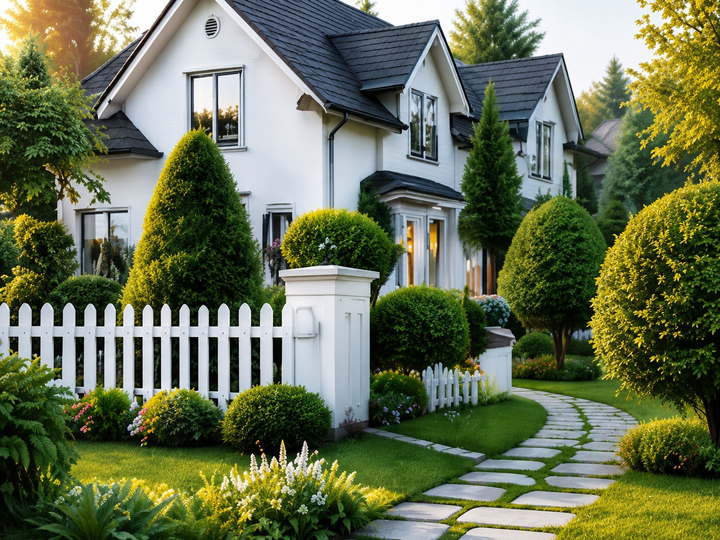 Well-kept private garden